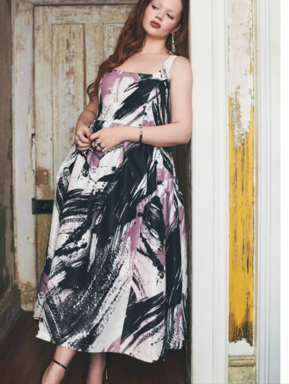 New Eloquii Abstract Print Dress